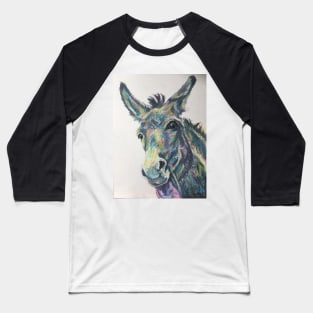 Cheeky scruffy colourful donkey Baseball T-Shirt